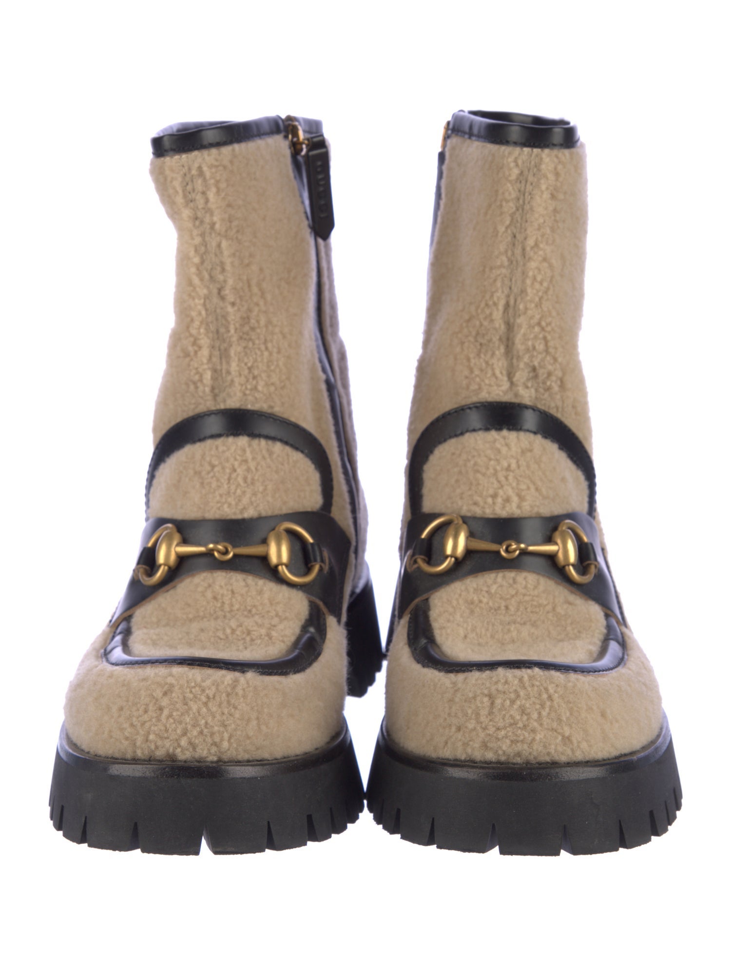 Gucci Horsebit Accent Shearling Boots